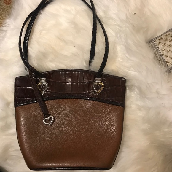 🔥Brighton leather bag w/2tone color& hardware - Picture 2 of 8